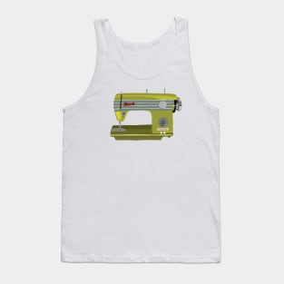 Green Sewing Machine Tank Top